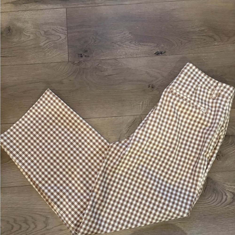 Brixton Cream and Brown Checkered Pants